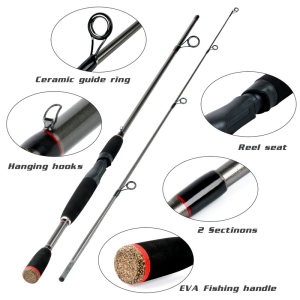 Sougayilang Tongkat Pancing Joran Pancing 1.65M 1.8M Fishing Rod 2 Bagian Portable Berputar Umpan Casting Fishing Rod Umpan Pancing Memancing Rod