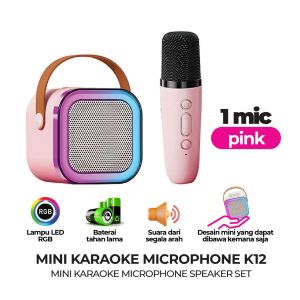 MINI KARAOKE K12 Colorful Mini Karaoke Microphone Speaker Set