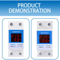 DIN Rail Voltmeter Ammeter AC50-500V 220V 380V Led Digital Display 63A 100A Voltage Current Meter Volt Amp Tester Detector. 