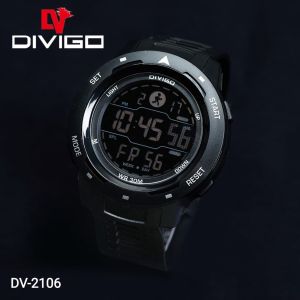 [SKY] Jam Tangan Pria Digital Original Divigo Tahan Air Strap Rubber DV-2106