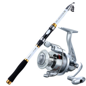 [COD][COD]Fishing Rod Set Full Set 1.8m-2.4m Telescopic Fishing Rod and  Spinning Fishing Reel and Fishing Accessories Fishing Rod Complete Set