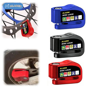 MLADEN Motorcycle Alarm Disc Lock 110dB Anti Theft Motorcycle Scooter Bike Wheel Waterproof Keyless