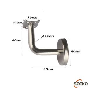 SK 1Pc Stainless Steel Handrail Bracket Glass Balustrade Stair Wall Glass Support