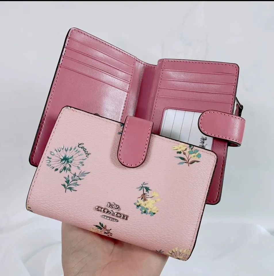 COACH 3-piece SET Tilly Top PINK Dandelion Floral Bag +Wallet +