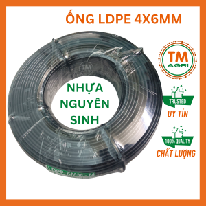 TRỢ SHIP- CUỘN 200M Ống LDPE 4x6mm nhựa nguyên sinh gắn béc tưới cây dùng trong hệ thống tưới phun mưa nhỏ giọt