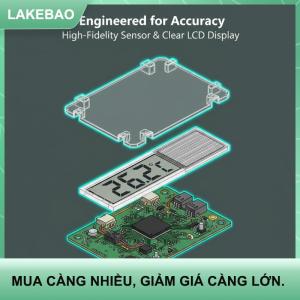 【LAKEBAO】 Không thấm nước hồ cá nhiệt kế 3D kỹ thuật số LCD điện tử cá nhiệt độ bể cá rùa Temp Meter trang trí hồ cá