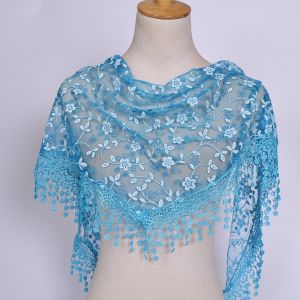 MASTERYX Breathable Lace Veil Headscarf Triangle Lace Triangle Veil Hollow Shawl Gifts Floral Womens Small Floral Scarf