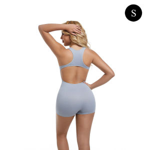 FASHLOVER Backless Vest Yoga Waist Retraction Fitness Suit Jumpsuit Seamless Women