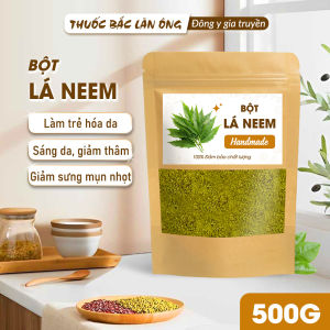 Bột lá neem Ẩn Độ 500g bột lá vông nem nguyên chất thơm mịn dùng đắp mặt dưỡng da - Lãn Ông