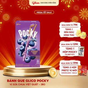 Hộp Lẻ - Bánh Que Pocky Premium Trái Cây Nghiền Vị Sữa Chua Việt Quất 38g