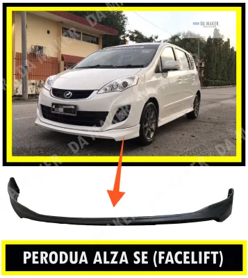 【Ready Stock】PERODUA ALZA SE 2 ALZA FACELIFT ALZA 14-18 FRONT SKIRT (MATERIAL PUR) GETAH 2014 2015 2016 2017 2018