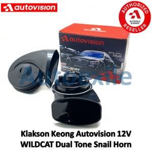 Autovision WILDCAT Dual Tone Snail Horn DC 12V Klakson Keong Siput Stereo 2 Nada Untuk Mobil