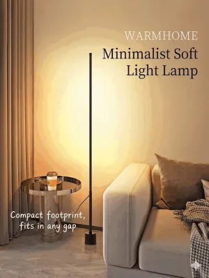 Modern Minimalist LED Floor Lamp Slim Standing Lamp 3-Color Dimming Eye Protection Night Light for Bedroom Study Living Room Office Home Lighting