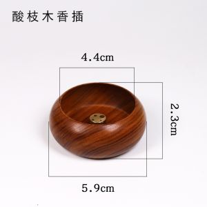 Qifeifan Rosewood 4-Hole Mini Incense Holder – Handcrafted Portable Censer for Sandalwood/Agarwood (Home & Travel Use)