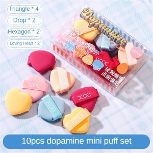 JIANGZHIB Xixi ชุดพัฟมินิ หลายสีผสม เปียกและแห้งนุ่มปุยสำหรับมือใหม่เครื่องมือแต่งหน้า