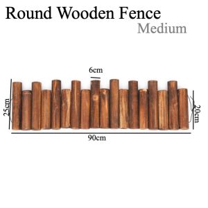 Wooden Fence / Wooden Round Fence / Wooden Border / HDB Corridor Decoration / BTO Decoration / Fountain Border
