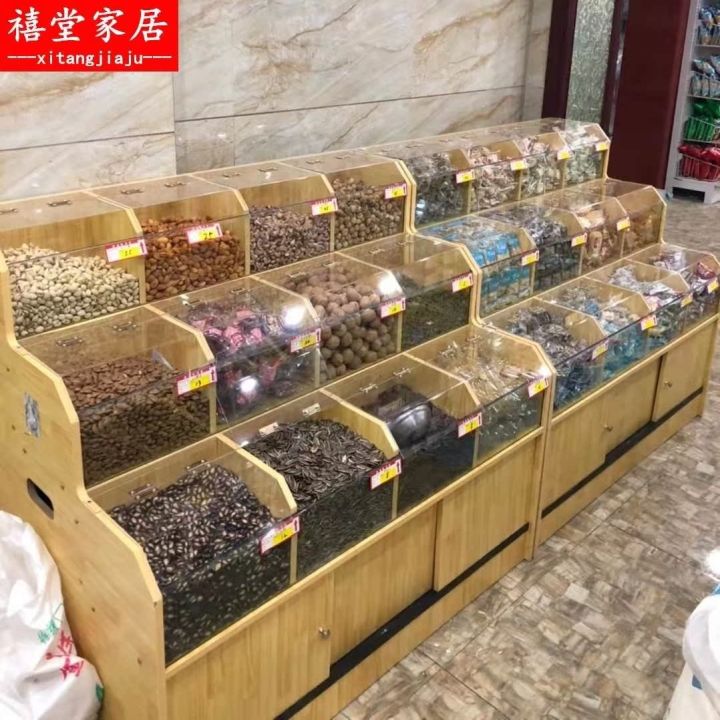 Real wooden rice bucket, rice grain bucket, miscellaneous grain cabinet ...