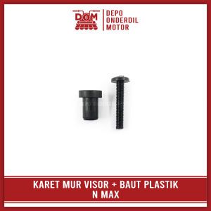 Karet Mur VISOR + BAUT PLASTIK N MAX (PSP) - Dudukan Ganjal Kaca Depan Winshield + Baut Plastik
