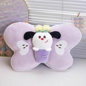 Soft Stuffed Dog Butterfly Plush Toy Cartoon Animals Butterfly Plush Pillow Sofa Cushion Home Decoration Girl Kids Birthday Gift h260819
