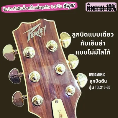 ครบชุด 6 ชิ้น ยกชุด ลูกบิดกีตาร์โปร่ง รุ่นTOL316-BK-GD-SV ลูกบิดกีตาร์ไฟฟ้า แบบ2ทาง แถมน๊อตครบเซตพร้อมใช้งาน machine heads guitar พิเศษ ที่หมุนลูกบิด ตัดสายได้