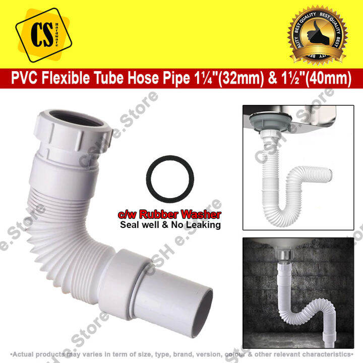 Flexible Waste PVC Pipe Flexible Hose Pipe for Plumbing Faucet Basin ...