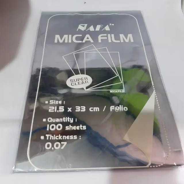 PLASTIK MIKA JILID BERWARNA TRANSPARAN / MIKA FILM 10 LEMBAR | Lazada ...
