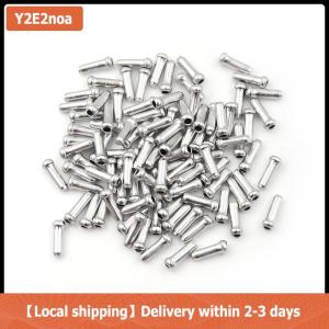 【Local shipping】 100pcs Bạc nhôm xe đạp phanh Shifter bên trong cáp tip dây kết thúc mũ uốn