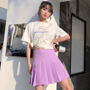 Korean Fashion Womens High Waist Skirt Slim Pleated Skater Tennis School Skirt【xs-3xl】
