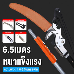 กรรไกรตัดกิ่งด้ามยาว 3.5/6.5/7.5m พร้อม กรรไกรตัดกิ่งไม้สูงพร้อมด้าม และเลือกตัดแต่งกิ่งไม้บนที่สูง ไม้คมแฝก ไม้คมตอน