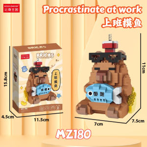 BIQIKINGDOM Block MZ180-MZ185 Capybara Working Series Decoration Building Brick Block Gift Present 卡皮巴拉积木 *READY STOCK*