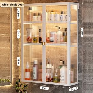 Hanging Kitchen Organizer  Wall Cabinet Condiment Jar Holder With Door Spice Rack Rak Dapur Gantung
