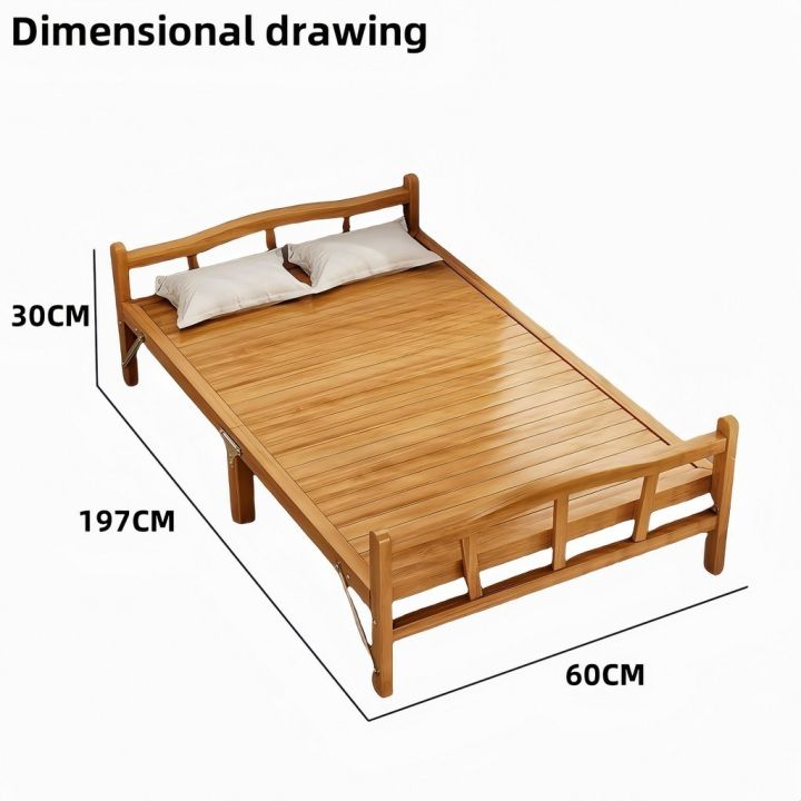 Solid%20Wooden%20Foldable%20Bed%20Single%20Bed%20Frame%20Indoor%20Bamboo%20Furniture%20200*60cm%20Household%20Simple%20Double%20Solid%20Wood%20Frame%20Reinforced%20Bed%20-%20Image%203