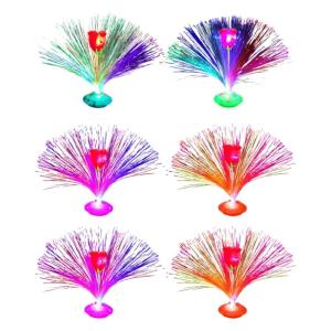 6PCS hoa hồng fibre đèn fibre màu thay đổi ánh sáng 11inch tâm trạng mới lạ nightlight cho sinh nhật đám cưới