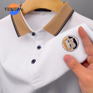 Mens polo shirt summer lapel business high-end large size short-sleeved t-shirt Korean version of the trend of high-quality handsome mens clothing
