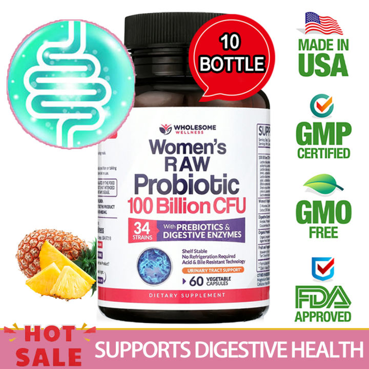 Raw Probiotics for Women, 100 Billion CFU with Prebiotics, Digestive Enzymes, Approved Probiotic for Adult Women