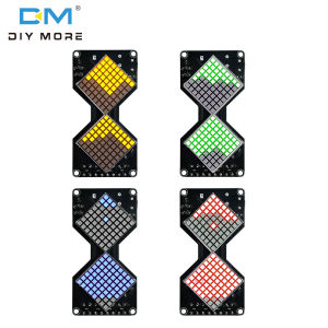 diymore DC 5V LED Dot Matrix Electronic Hourglass DIY Kit Gravity-Sensing Timer Soldering Practice Electronics DIY Components Micro USB Interface