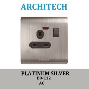 ARCHITECH PLATINUM B9-C12 SILVER Stop Kontak - Colokan AC Silver