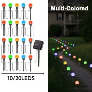 Arrow Solar Lawn String Light 10/20Led Garden Bubbles Crystal Ball Fairy Lights Outdoor Waterproof Christmas Lights String Light for Outdoor Garden Patios Trail Lighting Decoration