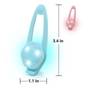 HamshMoc Đèn LED Cho Chó Kẹp Thẻ Thú Cưng Chó Không Thấm Nước Để Đi Dạo Ban Đêm Phát Sáng Khả Năng Hiển Thị Cao Gắn Vào Vòng Cổ Dây Xích Chống Lạc