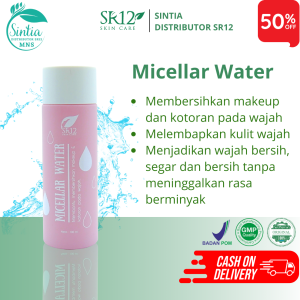 SR12 Micellar Water Pembersih Make Up Remover Wajah Tidak Berminyak di Kulit 100ml