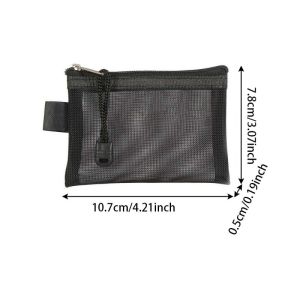 Large Capacity Mesh Storage Bag Washable Zipper Storage Pouch Women Portable Travel Cosmetic Bag Organizer Bag