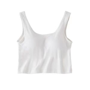 vita  womens casual sleeveless cotton crop top