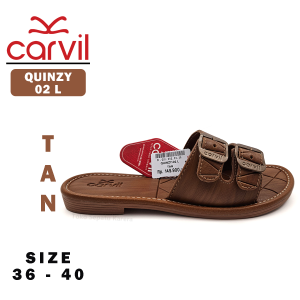 Sandal Slip On Wanita Dewasa – CARVIL – QUINZY 02 L – Size 36-40 – Casual Tan