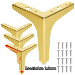 Kaki Sofa  Segitiga / Kaki Sofa / Kaki Kursi / Sofa Leg Besi Model Segi Tiga / Kaki Siku T - Premium Metal Sofa Leg