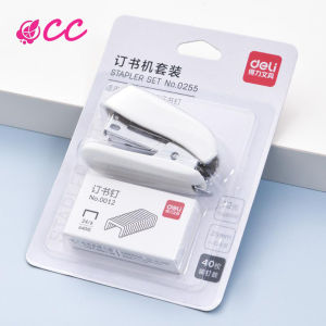 Portable Deli Mini Stapler Set with Staples 24/6 26/6 or Stationery School Office Paper Home Binding Tools Cute Stapler Set