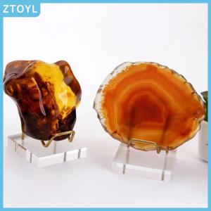 ZTOYL  Metal Mineral Display Stand With Acrylic Base For Crystal Jewelry Stand Stone Shelf