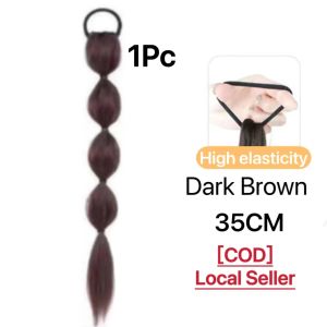 Wig bubble braid ponytail female sweet cool style net red braid artifact simulation hot girl braid