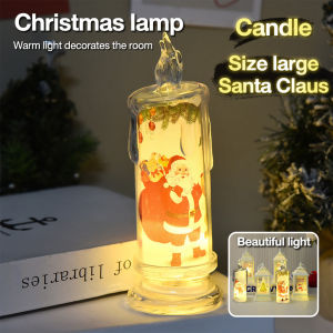 Christmas Simulation Candle Snowflake Snowman Santa Claus Xmas Decoration Electronic lights Ambient Lighting