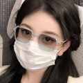 17 MILE Ultra light large frame photochromic anti-blue light HD glasses for men and women, popular and fashionable Douyin hot model Female Female. 