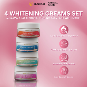 4 Beautico Whitening Creams: Scar Melasma Underarm & Inguinal Brightening Treatment